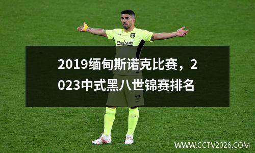 2019缅甸斯诺克比赛，2023中式黑八世锦赛排名
