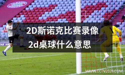 2D斯诺克比赛录像 2d桌球什么意思