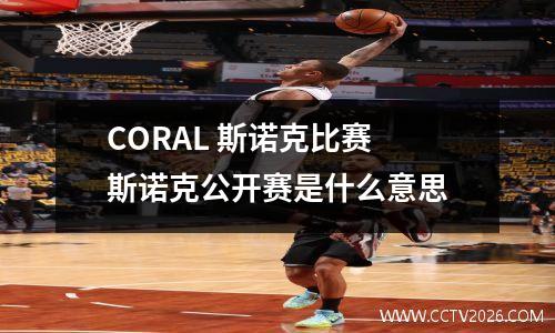 CORAL 斯诺克比赛 斯诺克公开赛是什么意思
