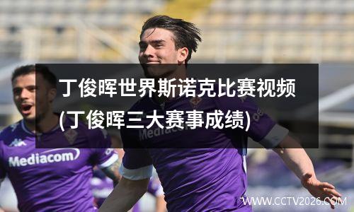丁俊晖世界斯诺克比赛视频(丁俊晖三大赛事成绩)