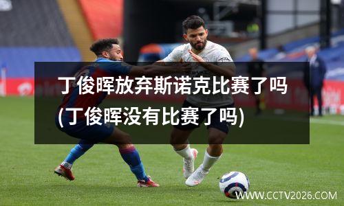 丁俊晖放弃斯诺克比赛了吗(丁俊晖没有比赛了吗)
