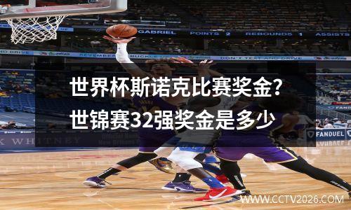 世界杯斯诺克比赛奖金？世锦赛32强奖金是多少