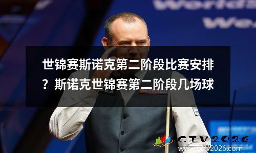 世锦赛斯诺克第二阶段比赛安排？斯诺克世锦赛第二阶段几场球
