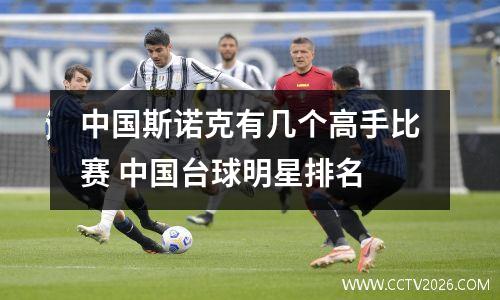 中国斯诺克有几个高手比赛 中国台球明星排名