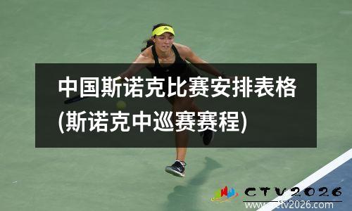 中国斯诺克比赛安排表格(斯诺克中巡赛赛程)