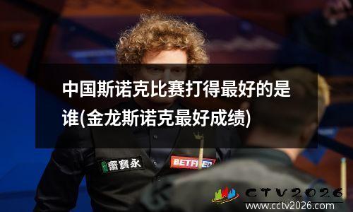 中国斯诺克比赛打得最好的是谁(金龙斯诺克最好成绩)