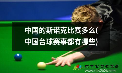 中国的斯诺克比赛多么(中国台球赛事都有哪些)