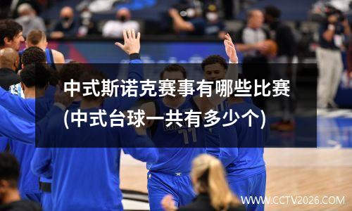 中式斯诺克赛事有哪些比赛(中式台球一共有多少个)