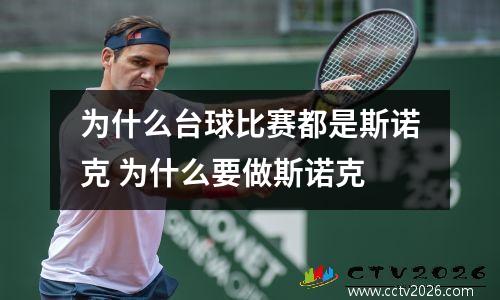 为什么台球比赛都是斯诺克 为什么要做斯诺克