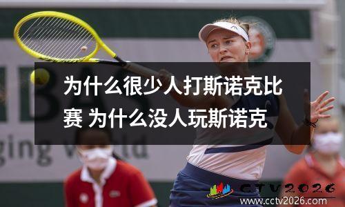 为什么很少人打斯诺克比赛 为什么没人玩斯诺克