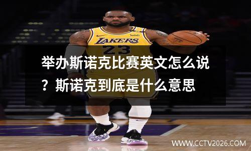 举办斯诺克比赛英文怎么说？斯诺克到底是什么意思