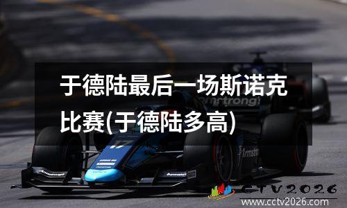 于德陆最后一场斯诺克比赛(于德陆多高)