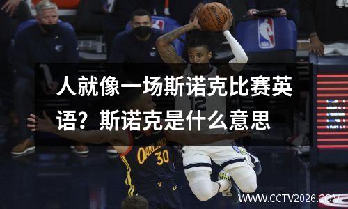 人就像一场斯诺克比赛英语？斯诺克是什么意思