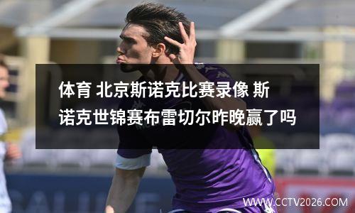 体育 北京斯诺克比赛录像 斯诺克世锦赛布雷切尔昨晚赢了吗