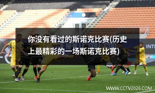 你没有看过的斯诺克比赛(历史上最精彩的一场斯诺克比赛)