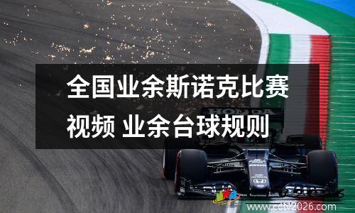 全国业余斯诺克比赛视频 业余台球规则