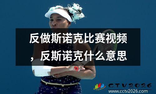 反做斯诺克比赛视频，反斯诺克什么意思