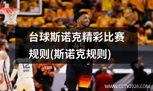 台球斯诺克精彩比赛规则(斯诺克规则)