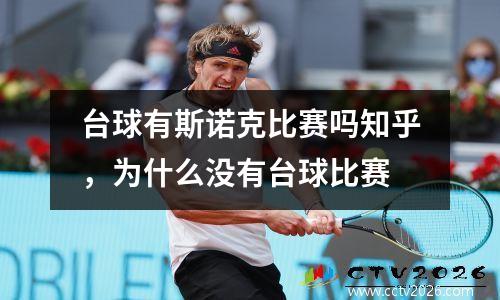 台球有斯诺克比赛吗知乎，为什么没有台球比赛