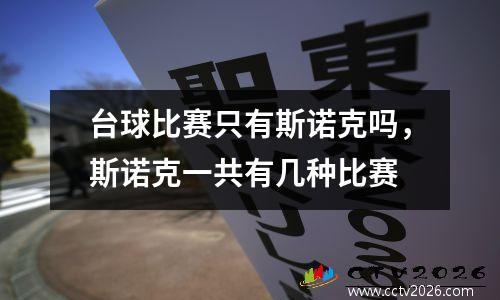 台球比赛只有斯诺克吗，斯诺克一共有几种比赛