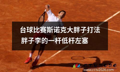 台球比赛斯诺克大胖子打法 胖子李的一杆低杆左塞