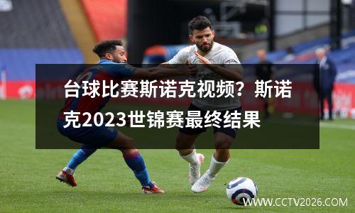 台球比赛斯诺克视频？斯诺克2023世锦赛最终结果