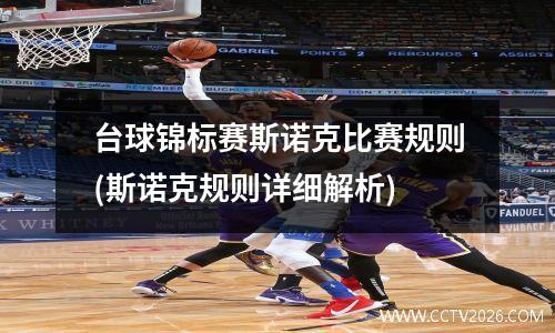 台球锦标赛斯诺克比赛规则(斯诺克规则详细解析)