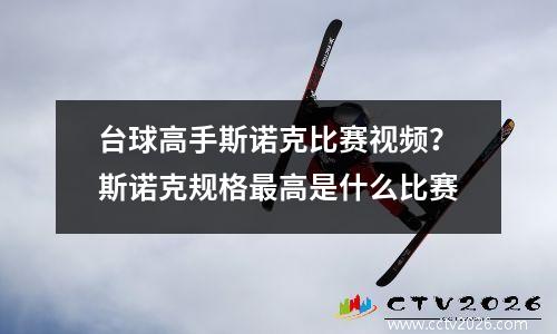 台球高手斯诺克比赛视频？斯诺克规格最高是什么比赛