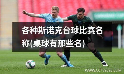 各种斯诺克台球比赛名称(桌球有那些名)