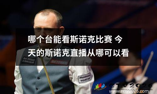 哪个台能看斯诺克比赛 今天的斯诺克直播从哪可以看