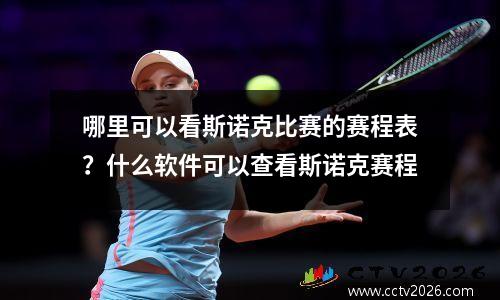 哪里可以看斯诺克比赛的赛程表？什么软件可以查看斯诺克赛程