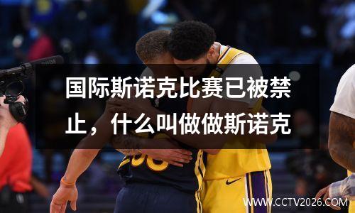 国际斯诺克比赛已被禁止，什么叫做做斯诺克