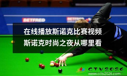 在线播放斯诺克比赛视频 斯诺克时尚之夜从哪里看