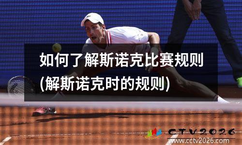 如何了解斯诺克比赛规则(解斯诺克时的规则)