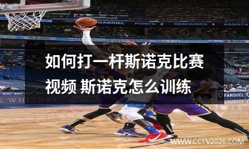 如何打一杆斯诺克比赛视频 斯诺克怎么训练