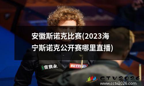 安徽斯诺克比赛(2023海宁斯诺克公开赛哪里直播)