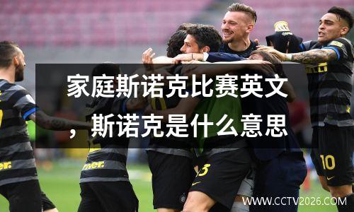 家庭斯诺克比赛英文，斯诺克是什么意思