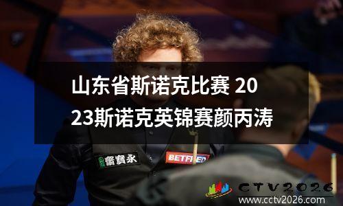 山东省斯诺克比赛 2023斯诺克英锦赛颜丙涛