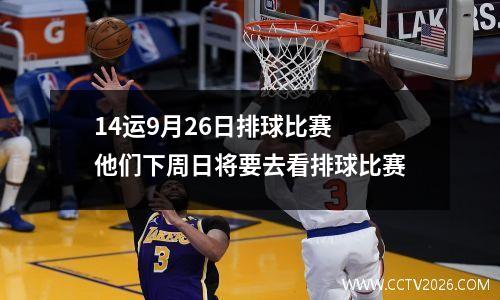 14运9月26日排球比赛 他们下周日将要去看排球比赛