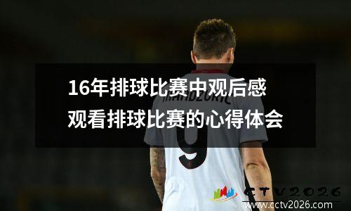 16年排球比赛中观后感 观看排球比赛的心得体会