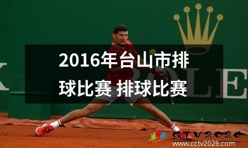 2016年台山市排球比赛 排球比赛