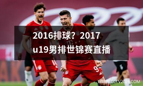 2016排球？2017u19男排世锦赛直播