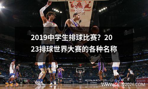 2019中学生排球比赛？2023排球世界大赛的各种名称