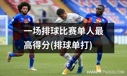 一场排球比赛单人最高得分(排球单打)