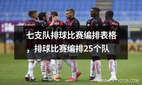 七支队排球比赛编排表格，排球比赛编排25个队