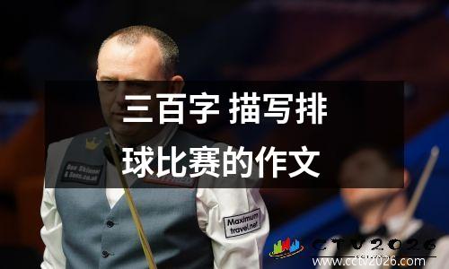 三百字 描写排球比赛的作文