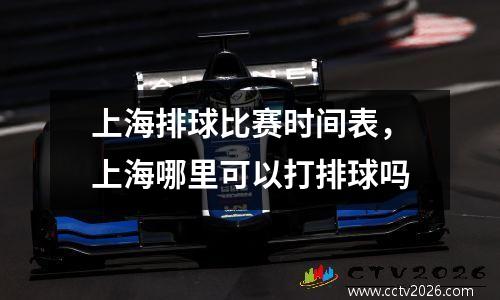 上海排球比赛时间表，上海哪里可以打排球吗