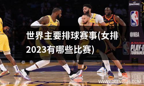 世界主要排球赛事(女排2023有哪些比赛)