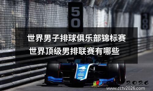 世界男子排球俱乐部锦标赛 世界顶级男排联赛有哪些