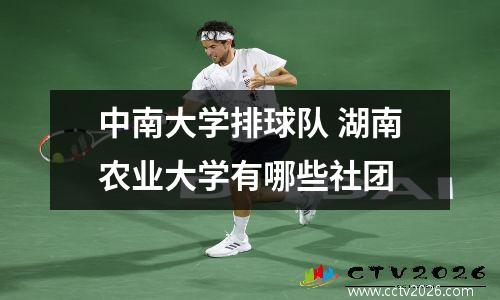 中南大学排球队 湖南农业大学有哪些社团